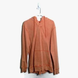 Caribbean Joe Island Supply Hooded Pullover Cotton Orange Sweatshirt Sz Medium